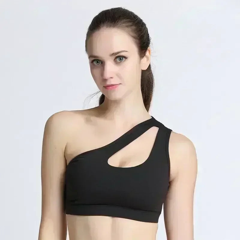 One-Shoulder Wireless Sports Bra