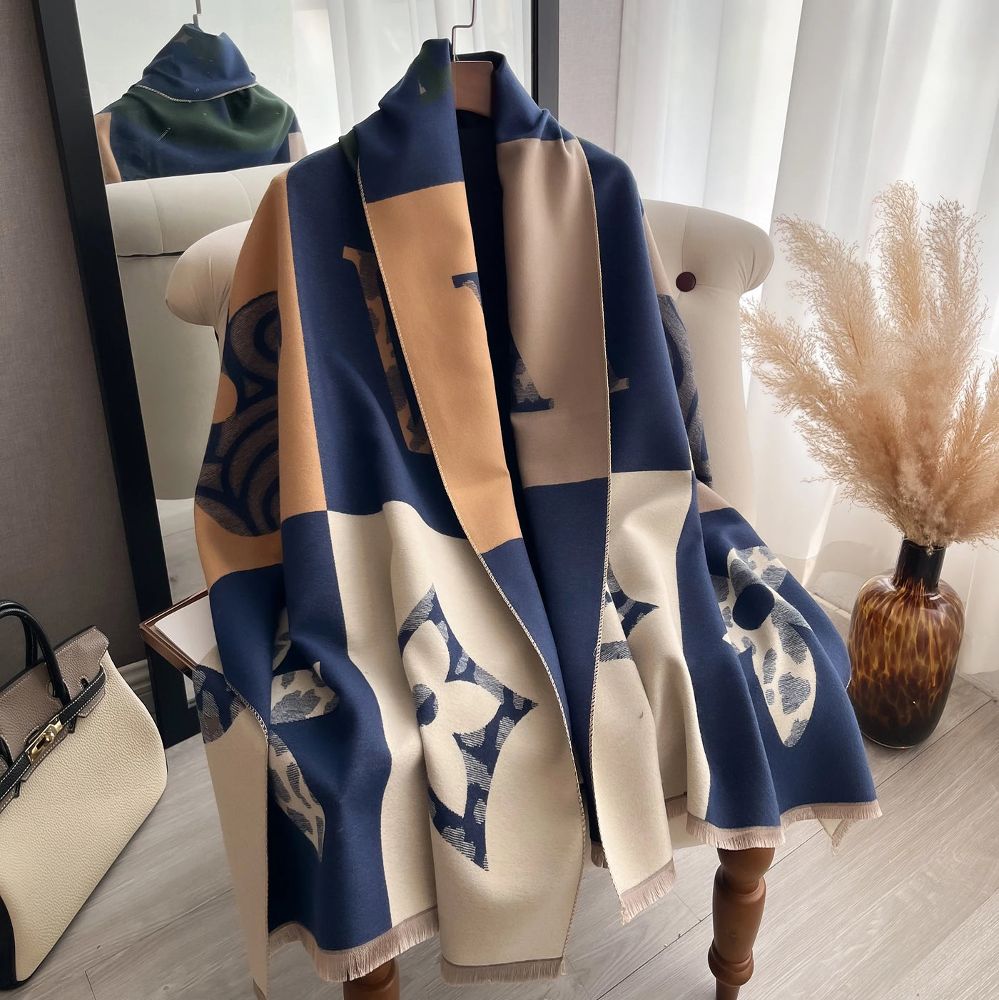 Floral Print Soft Scarf