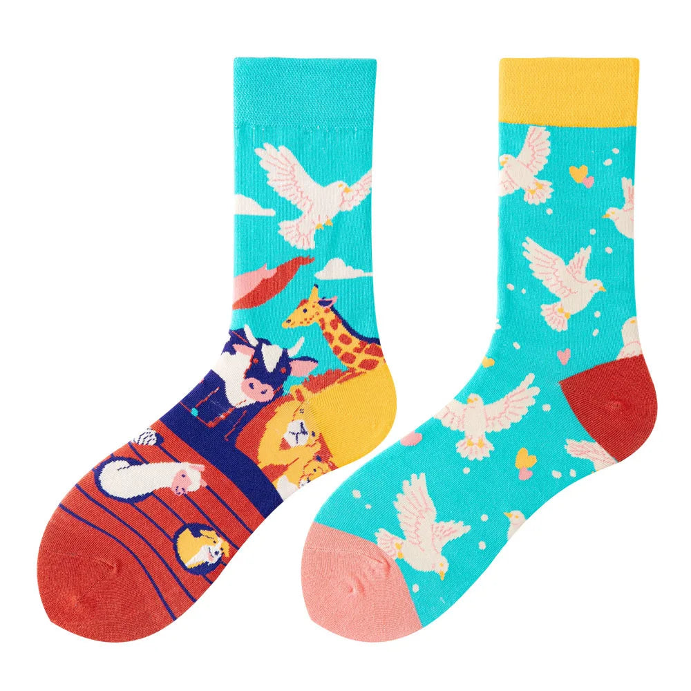 Fruit Print Crew Socks