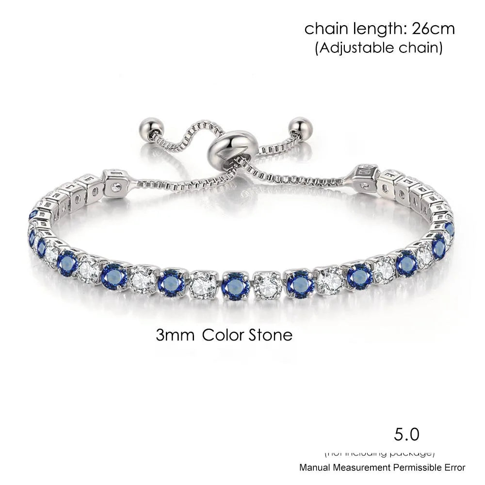 Rainbow Zircon Tennis Bracelet