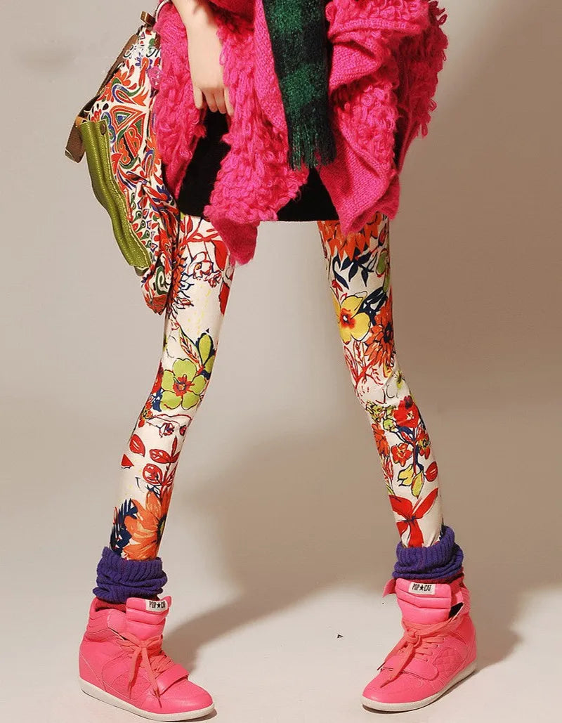 Colorful Leopard Street Leggings