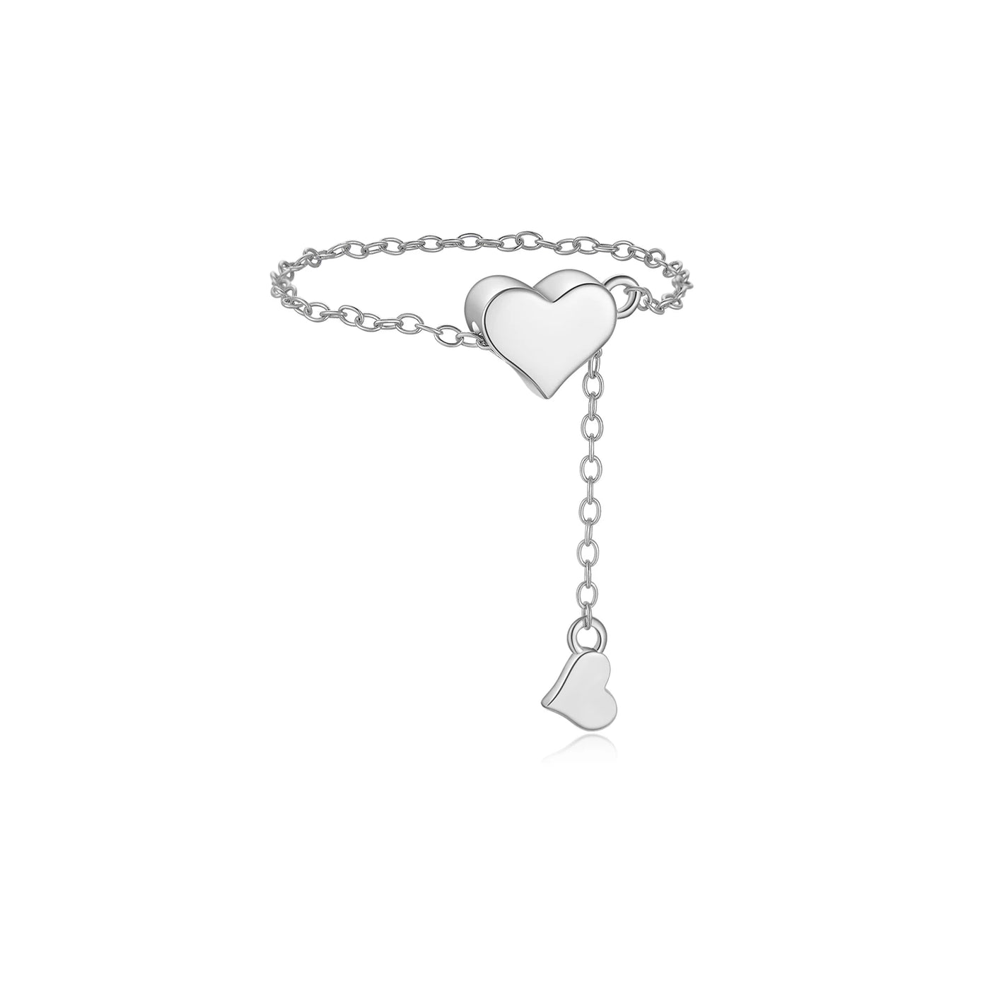 Adjustable Sterling Heart Necklace