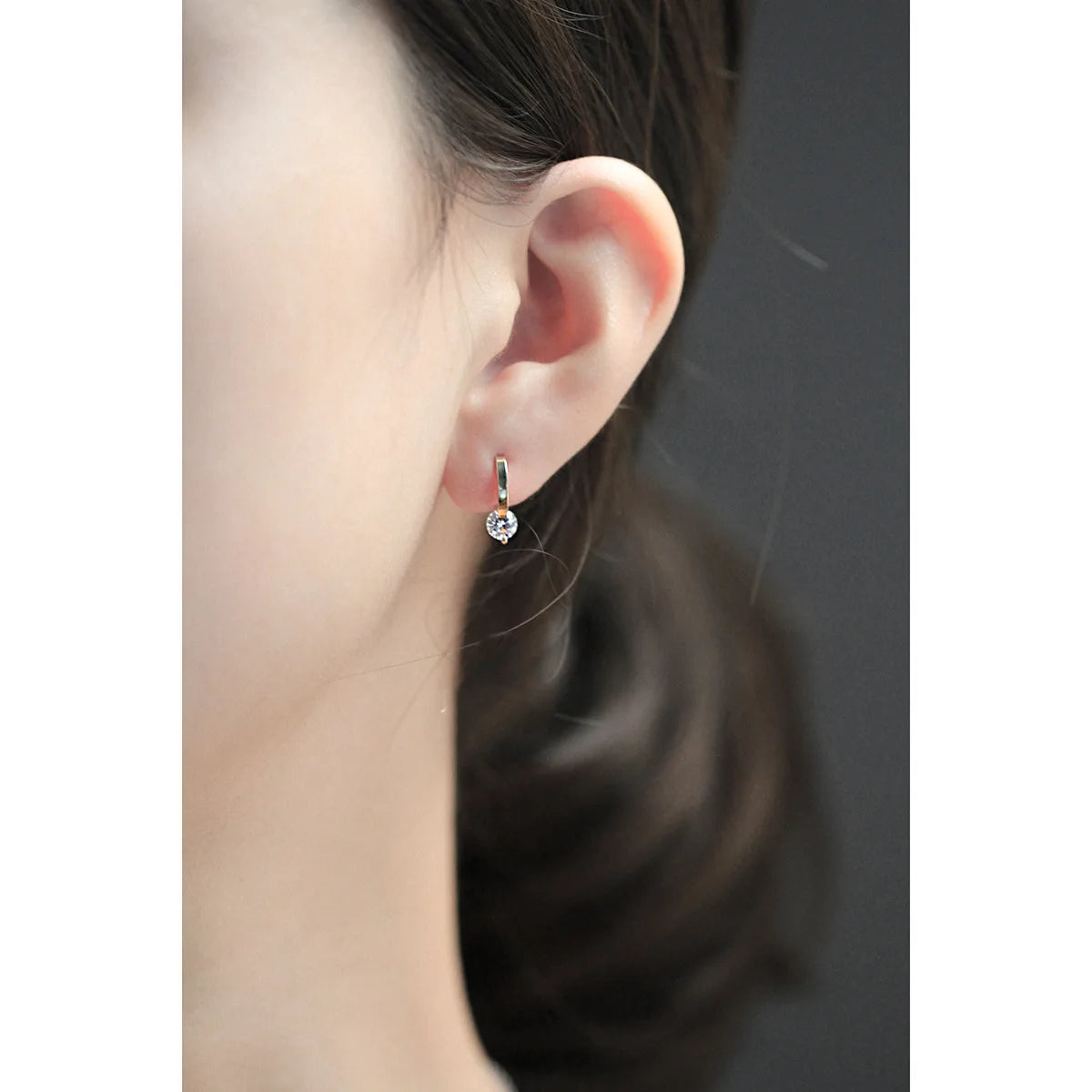 Shiny Zircon Square Studs