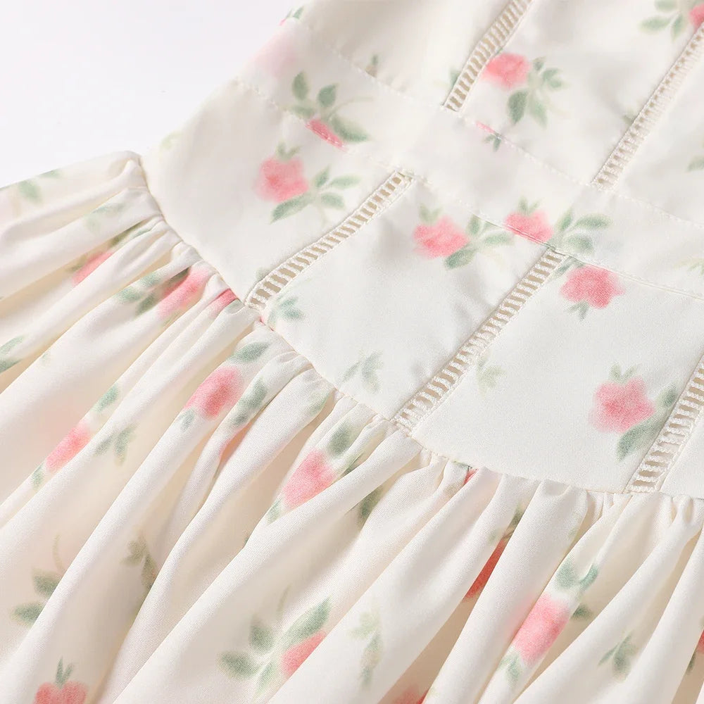 Floral Square Neck Mini Dress