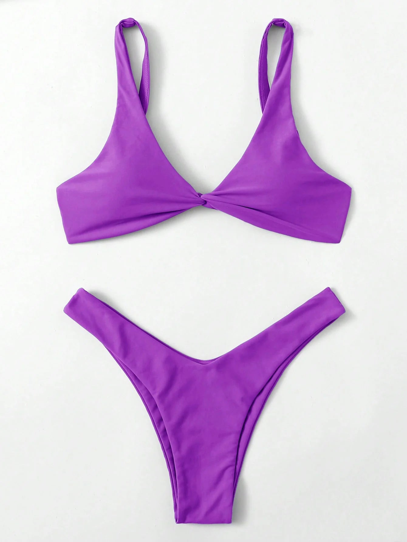 Tie-Strap High-Leg Bikini Set