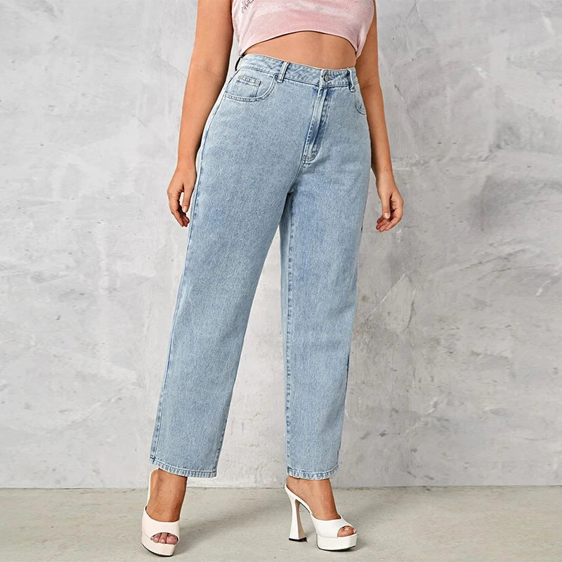 Stretch Straight-Leg Curve Jeans