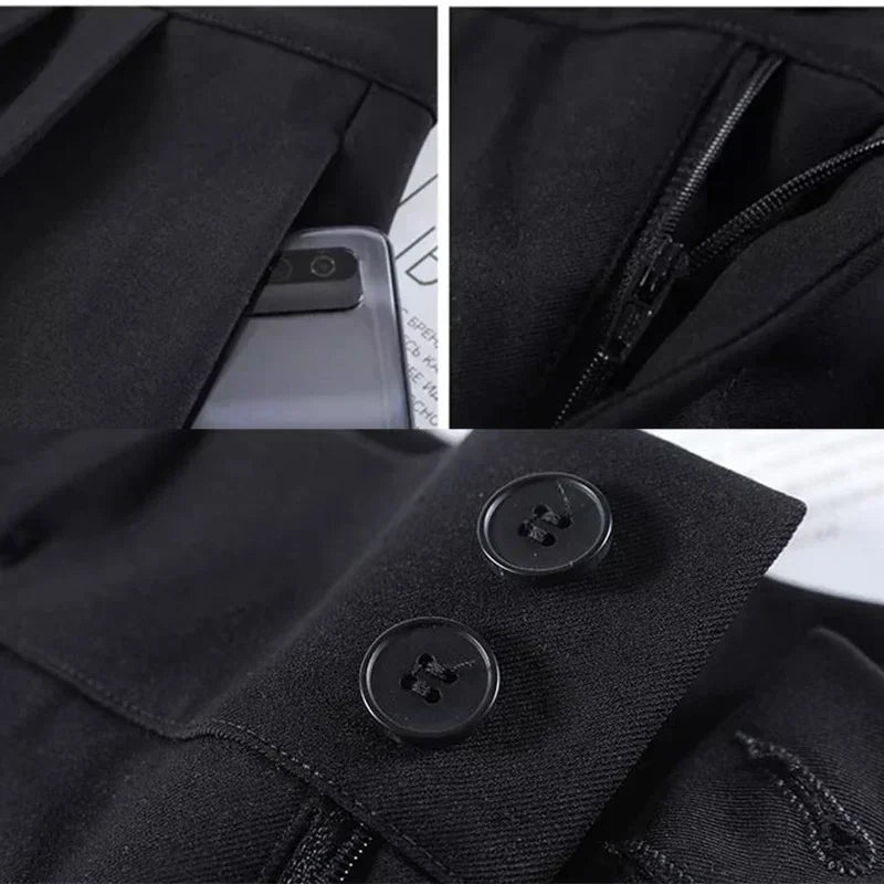 High-Waist Straight Office Trousers