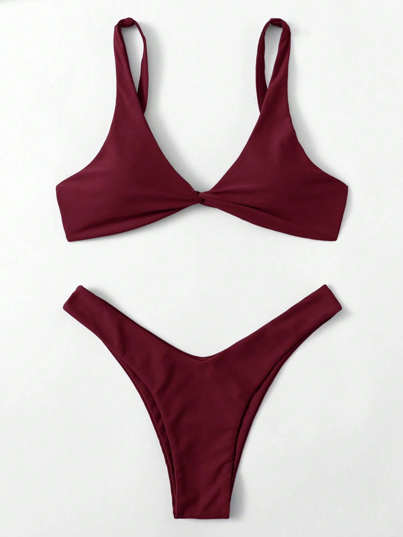 Tie-Strap High-Leg Bikini Set