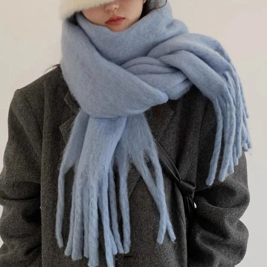 Tassel Cashmere Winter Scarf