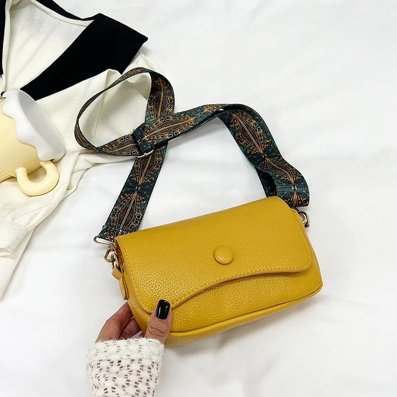 Wide Strap Crossbody Bag