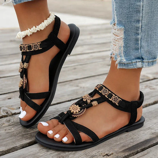 Beaded Bohemian Beach Sandals