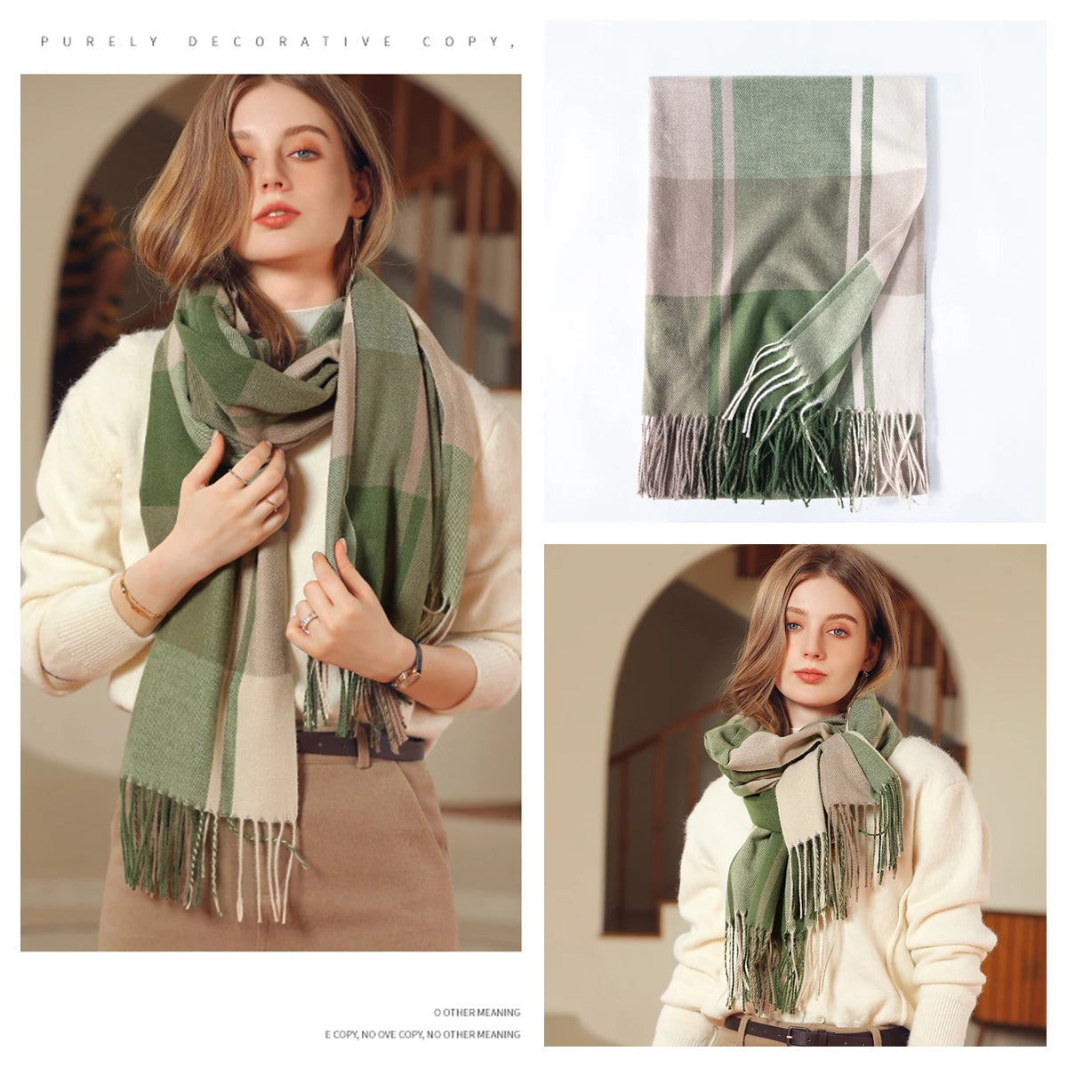 Classic Plaid Blanket Scarf