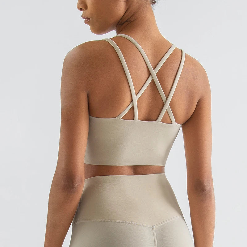 Elastic Cross-Back Sports Bra