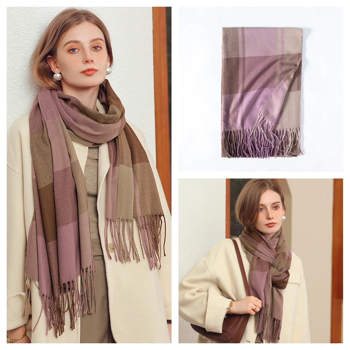Classic Plaid Blanket Scarf
