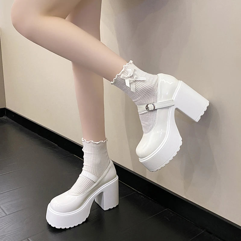 Chunky Platform Mary Jane Pumps