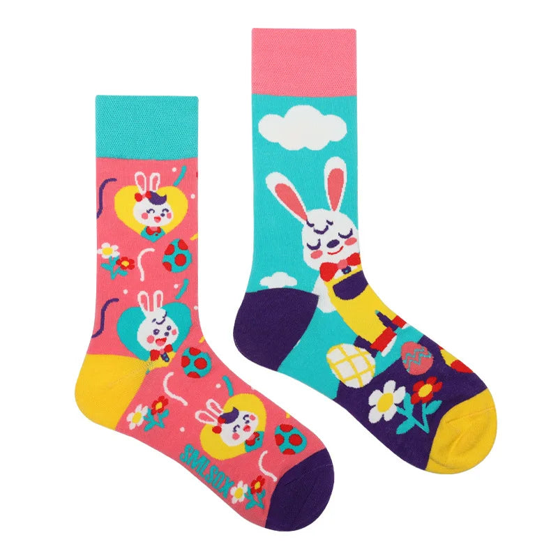 Fruit Print Crew Socks