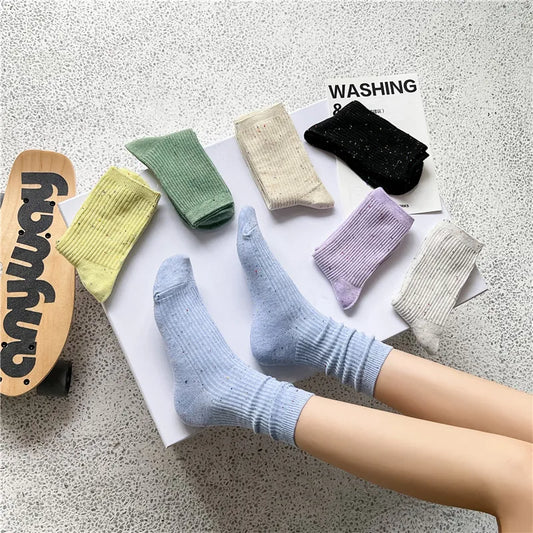 Colorful Dotted Crew Socks