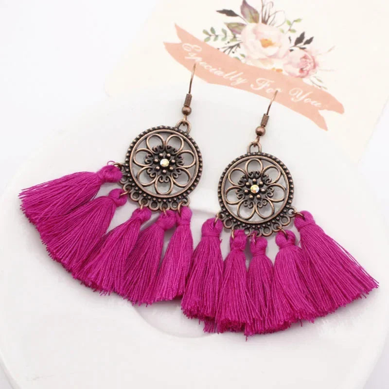 Bohemian Tassel Fringe Earrings