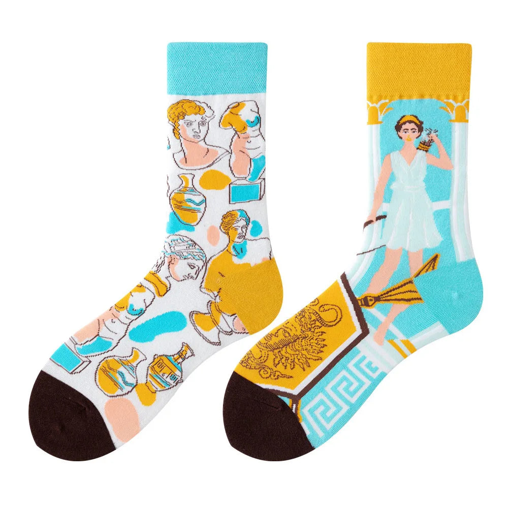 Fruit Print Crew Socks