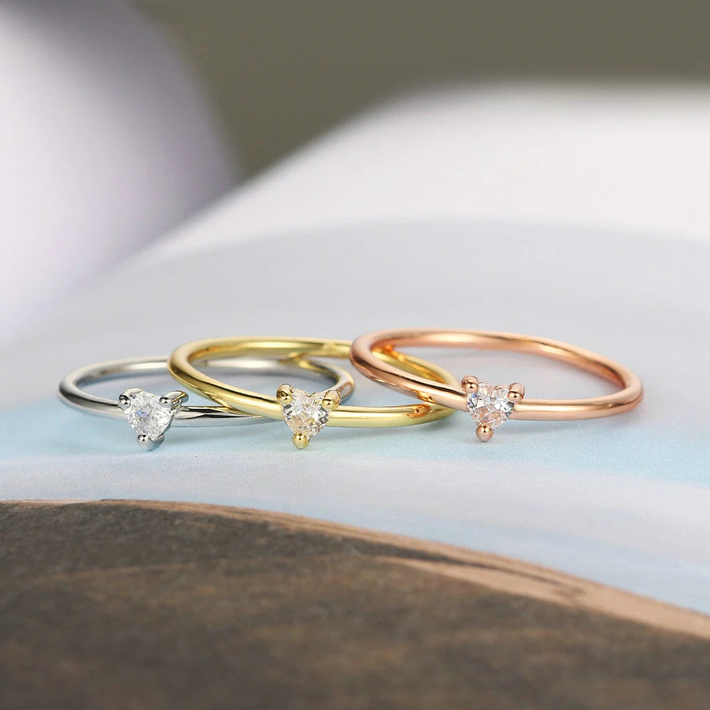 Sweetheart Zircon Proposal Ring