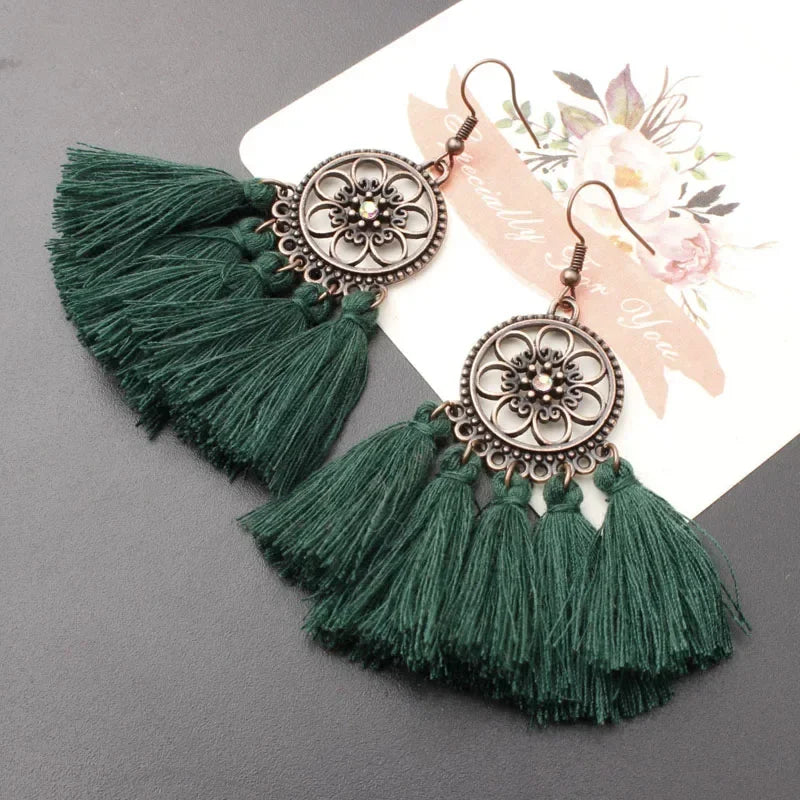 Bohemian Tassel Fringe Earrings