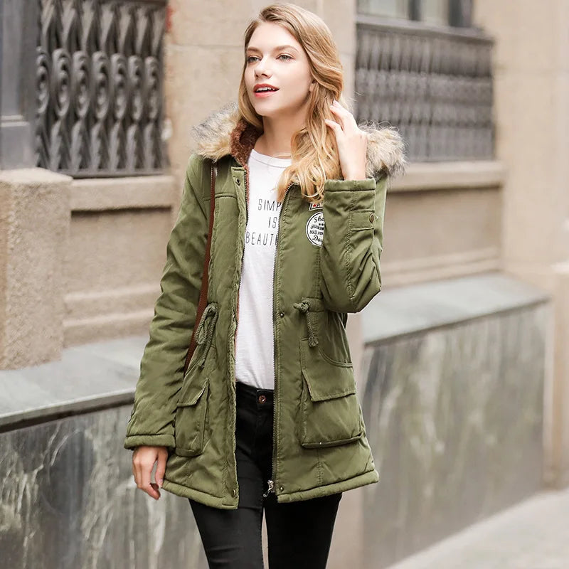 Hooded Fleece-Lined Winter Parka