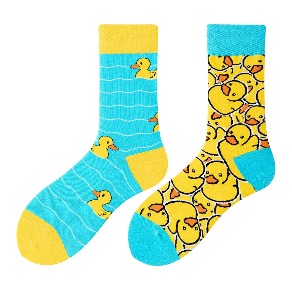 Fruit Print Crew Socks