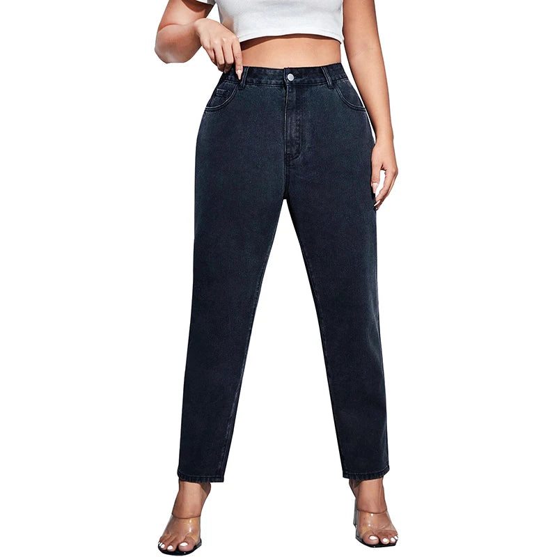 Stretch Straight-Leg Curve Jeans