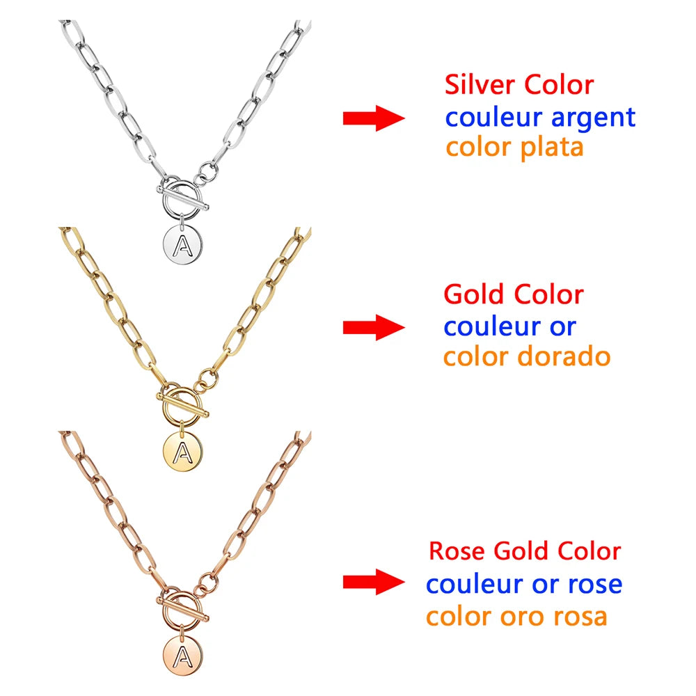 Custom Initial Paperclip Necklace