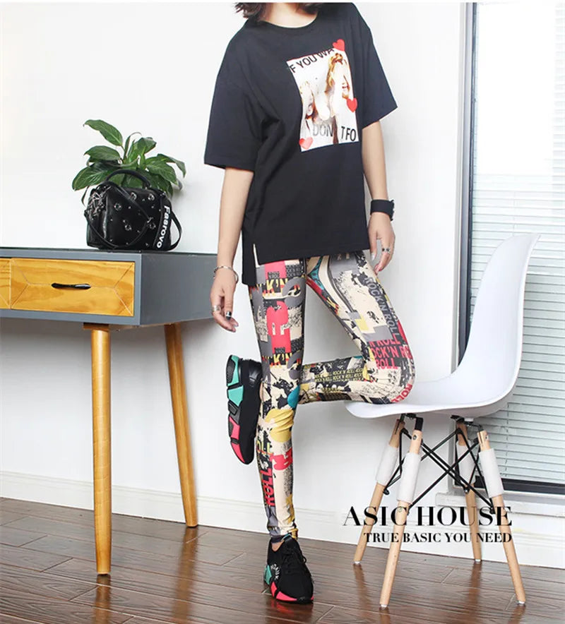 Colorful Leopard Street Leggings