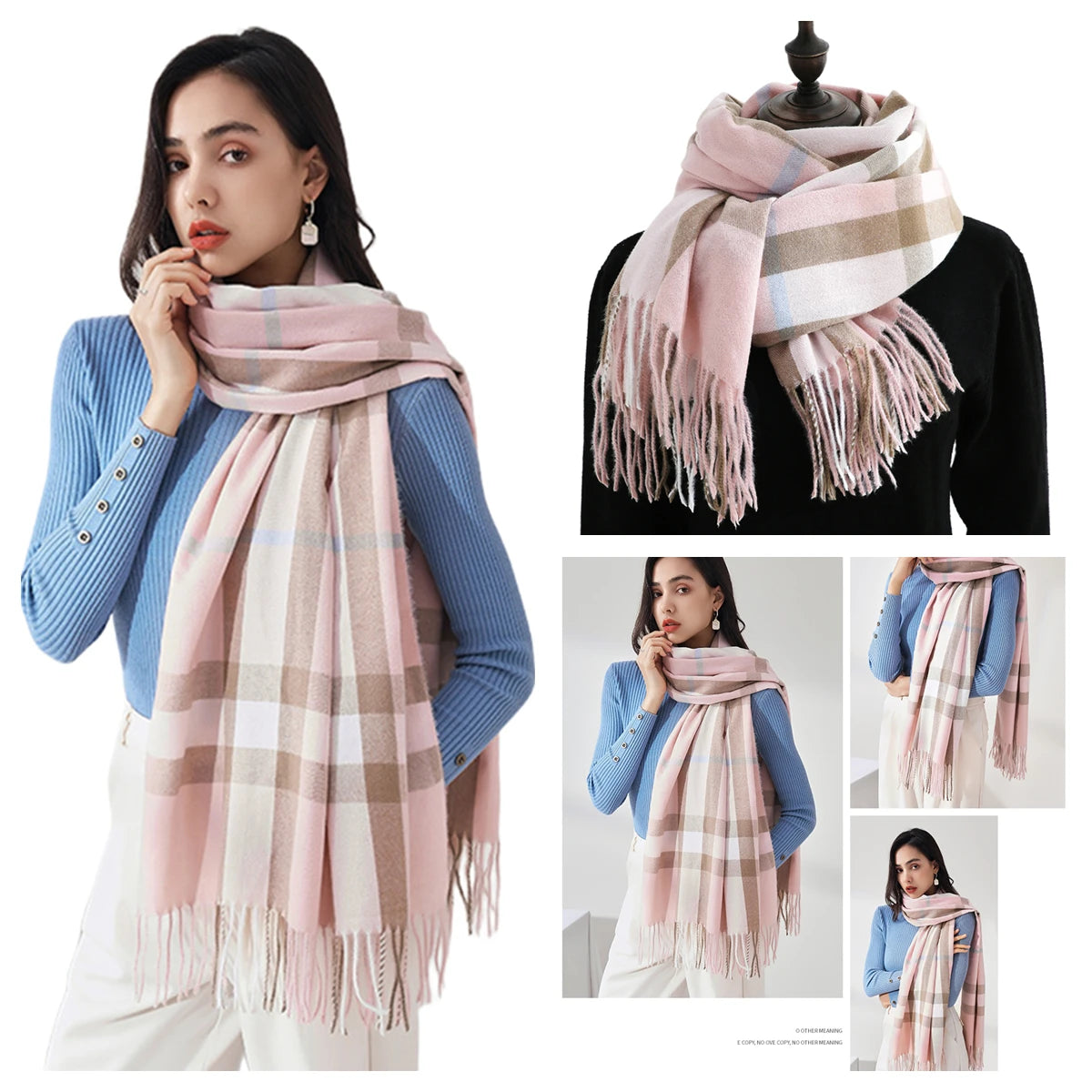 Classic Plaid Blanket Scarf