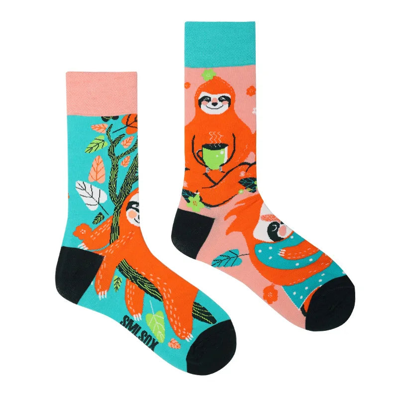 Fruit Print Crew Socks