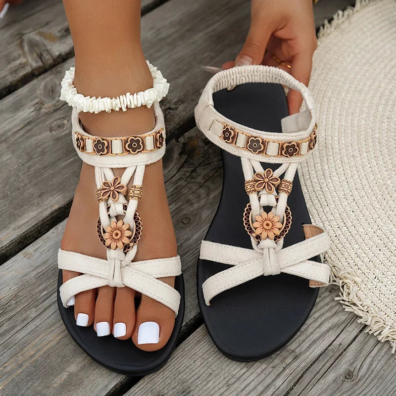 Beaded Bohemian Beach Sandals