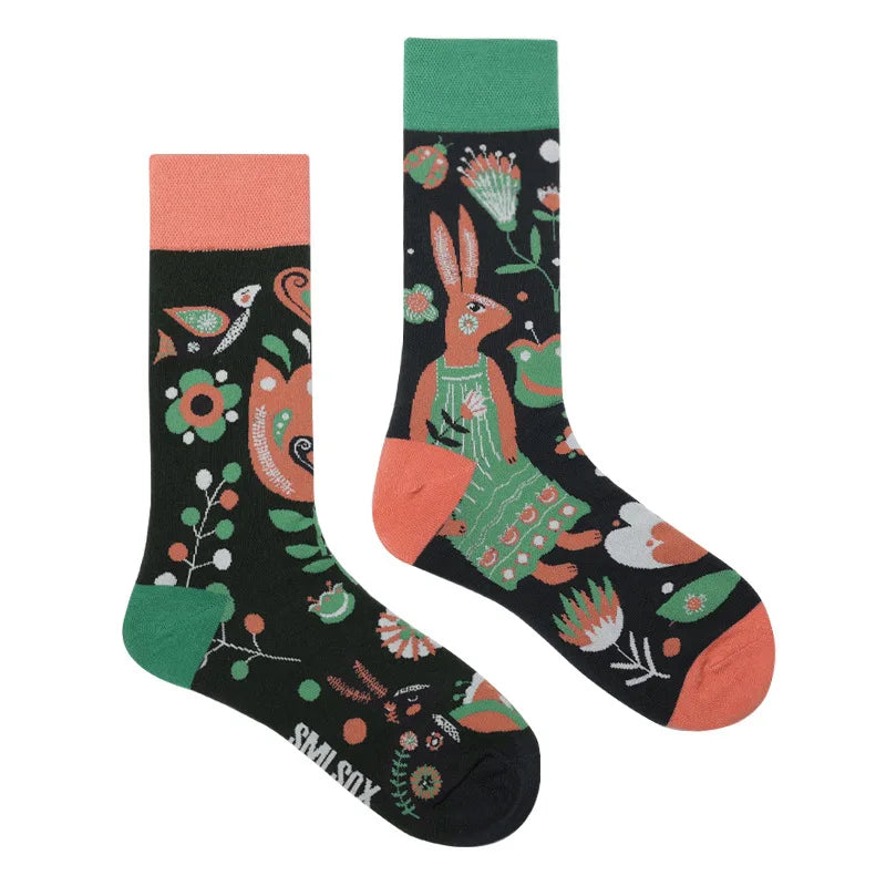Fruit Print Crew Socks