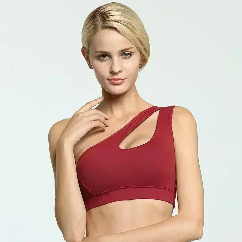 One-Shoulder Wireless Sports Bra