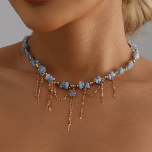 Botanical Water Droplet Necklace