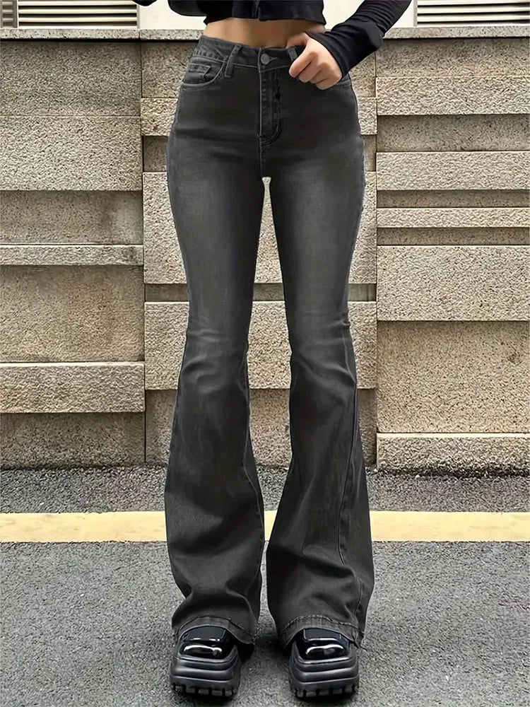 High Waist Bell-Bottom Jeans