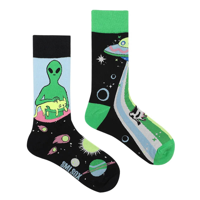 Fruit Print Crew Socks