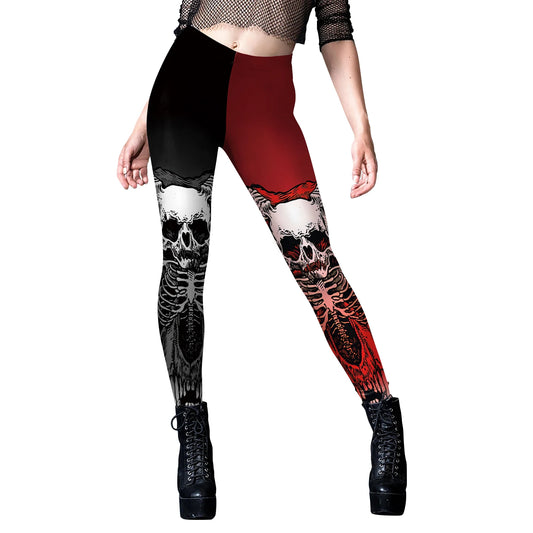 Halloween Skeleton Print Leggings