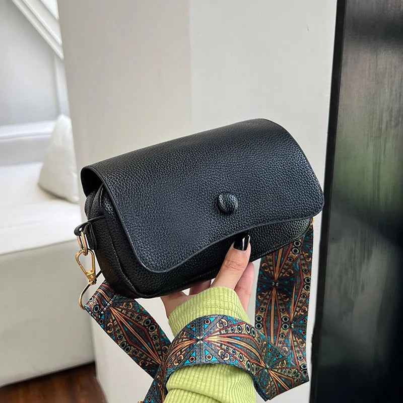 Wide Strap Crossbody Bag