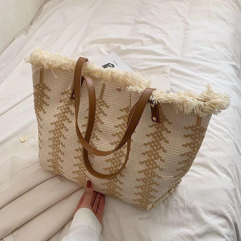 Striped Large Beach Tote