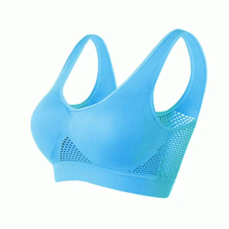 Hollow-Back Seamless Sports Bra