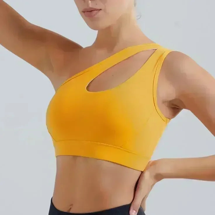 One-Shoulder Wireless Sports Bra