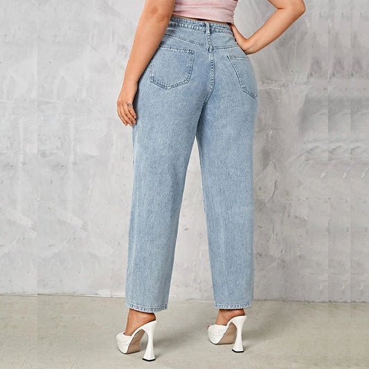 Stretch Straight-Leg Curve Jeans