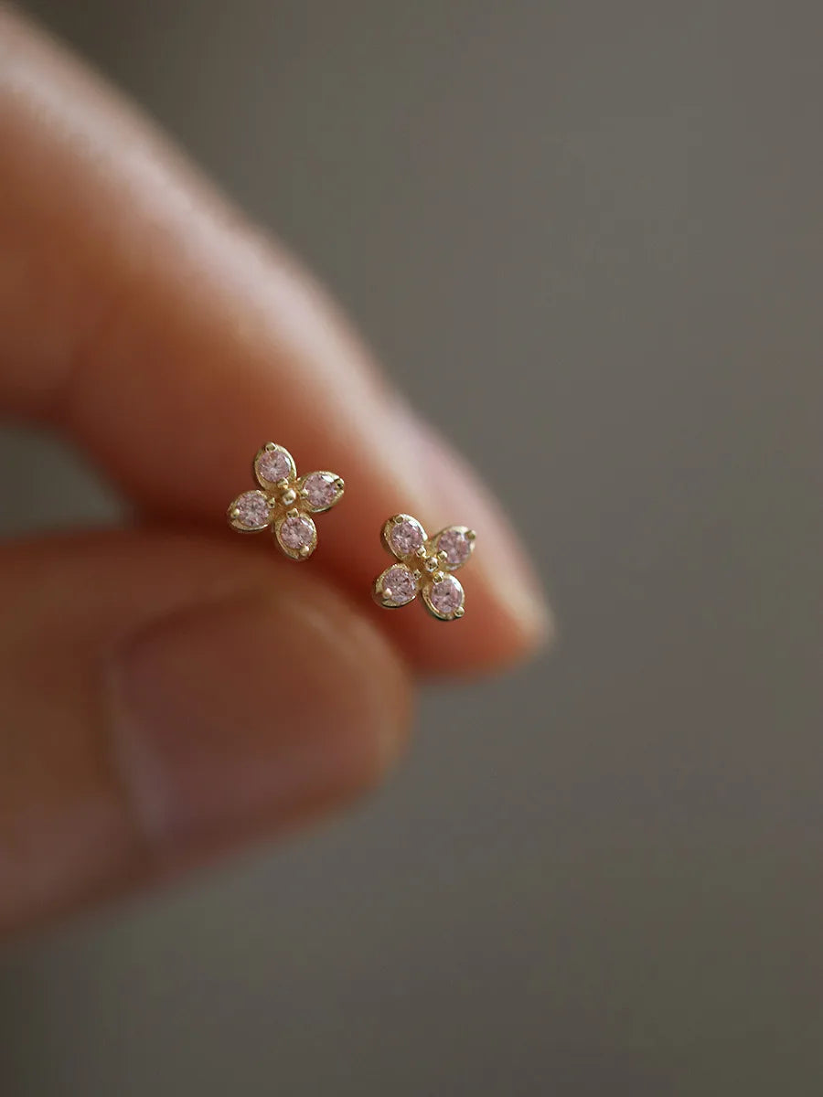 Shiny Zircon Square Studs