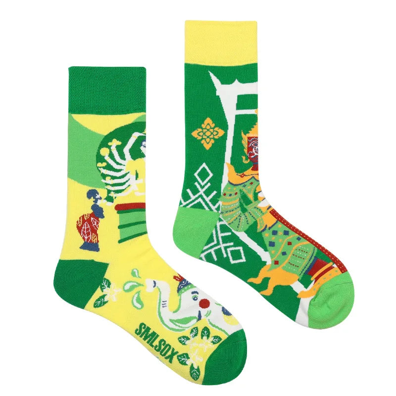 Fruit Print Crew Socks