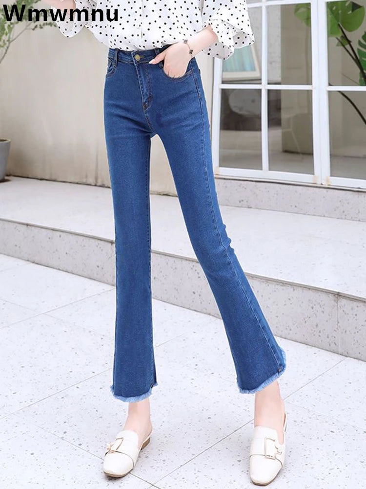 High-Waist Stretch Flare Jeans