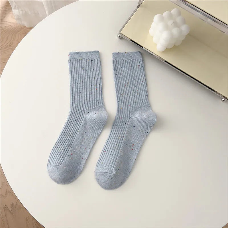 Colorful Dotted Crew Socks