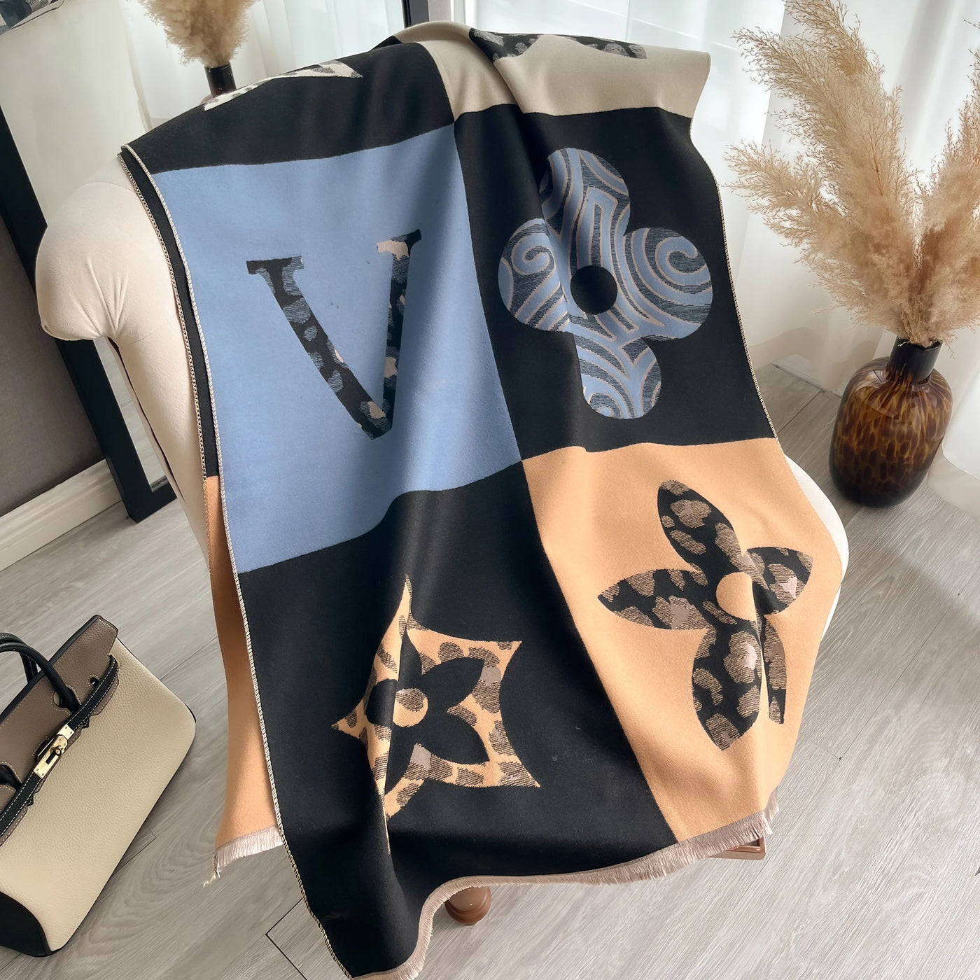 Floral Print Soft Scarf