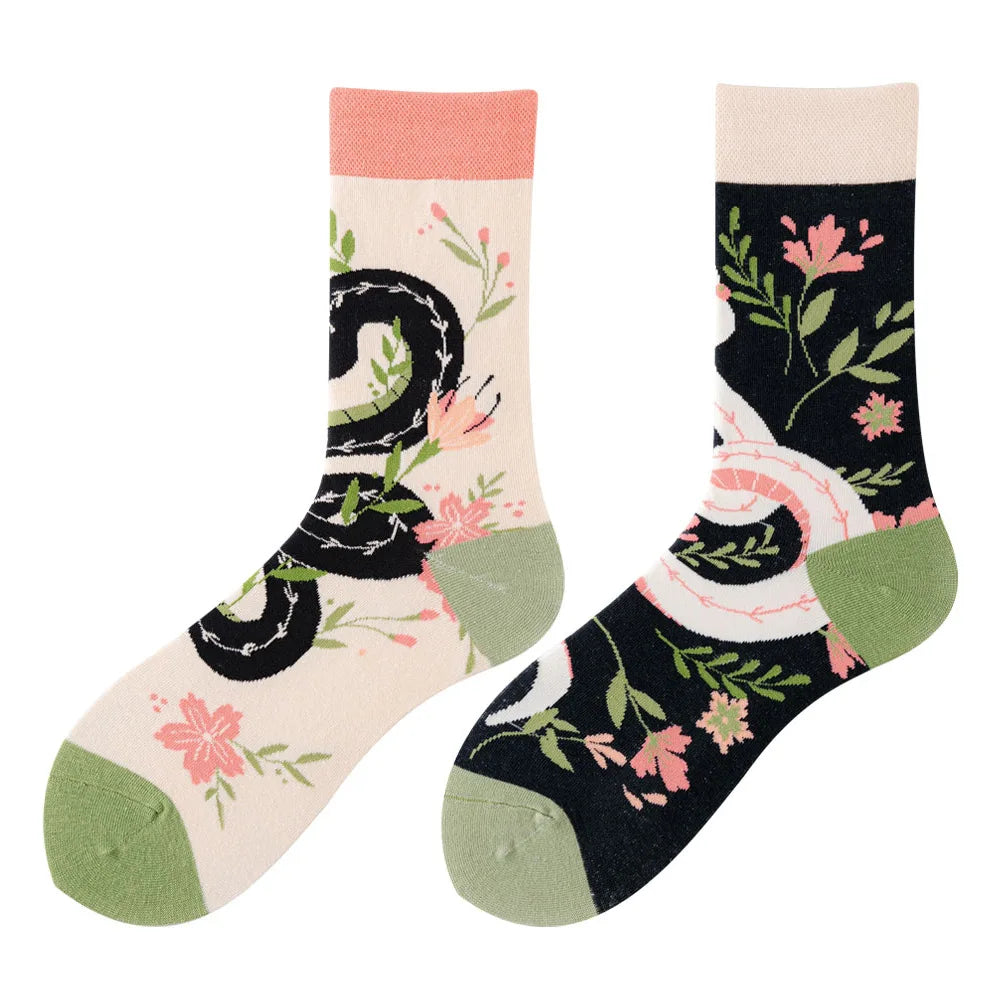 Fruit Print Crew Socks